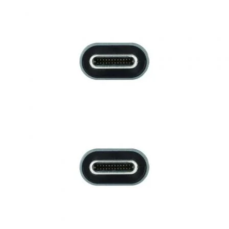 Nanocable 10.01.4303 Cable USB-C a USB-C 3m 20Gbps 100W 4K/60Hz Gris y Negro